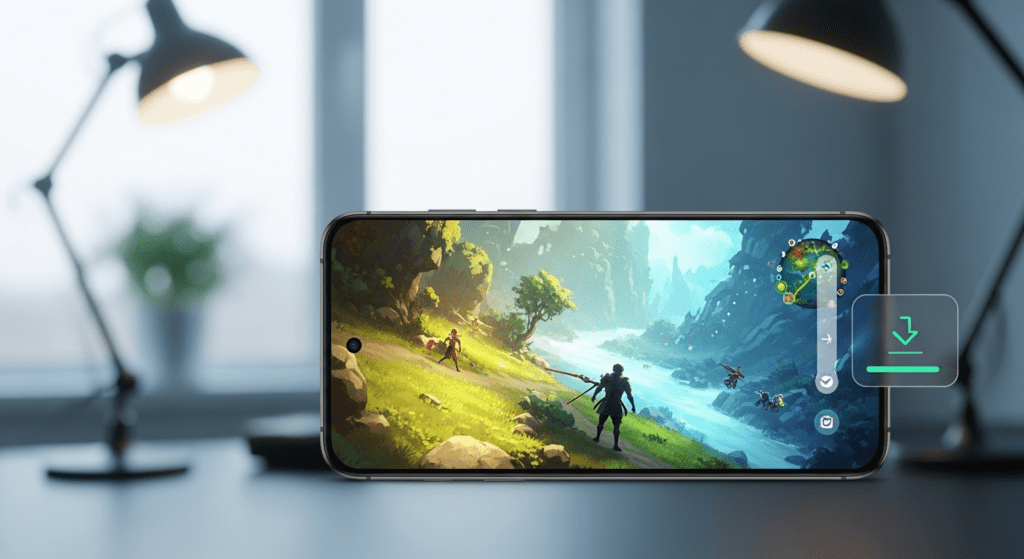 Novo recurso permite jogar enquanto baixa android 12
