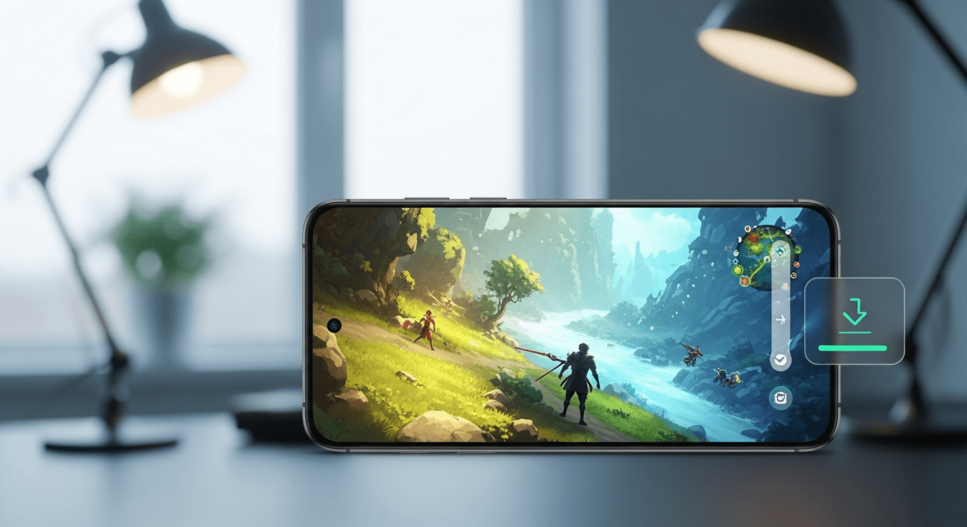 Novo recurso permite jogar enquanto baixa android 12