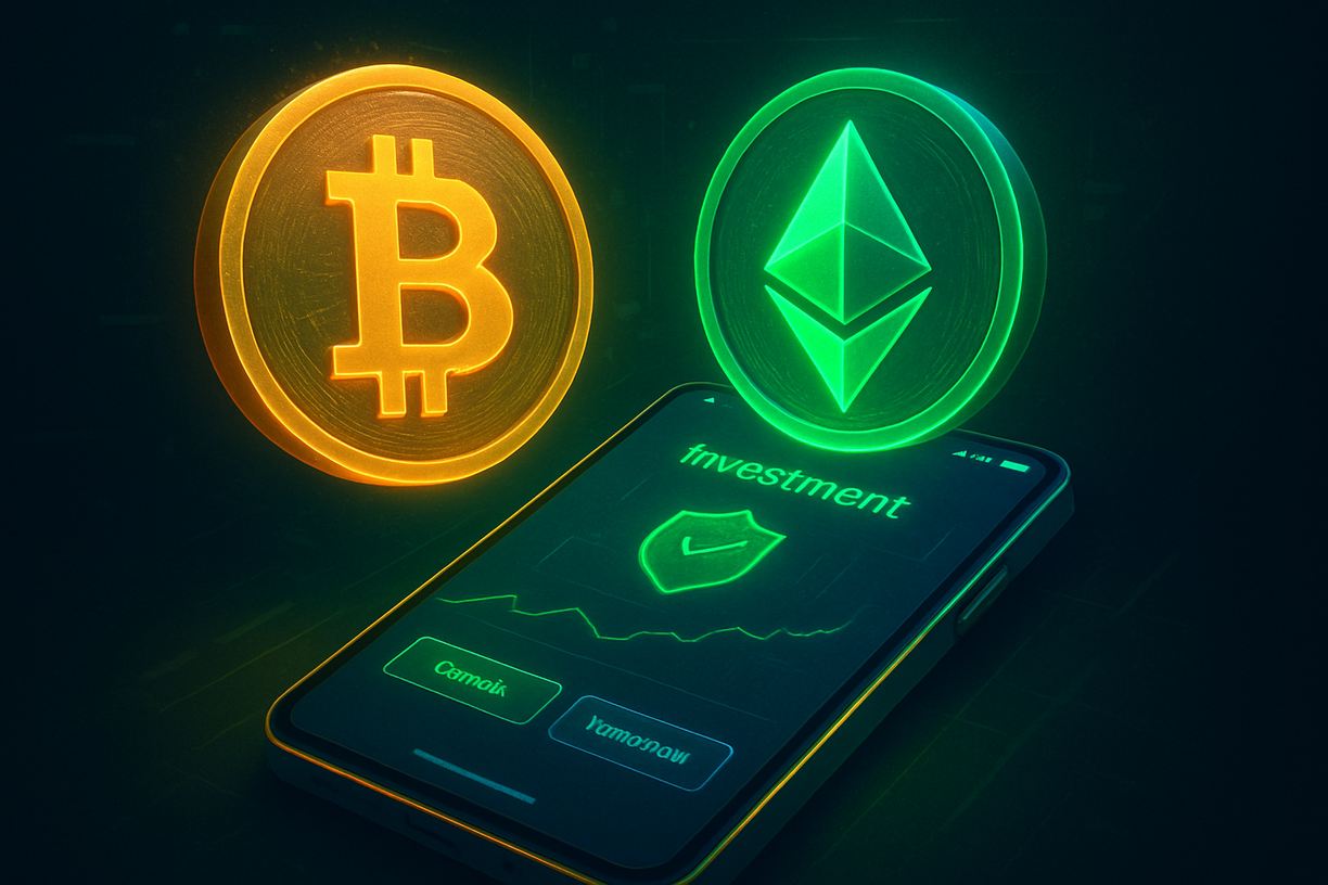 Como Investir em Bitcoin e Ethereum Usando um App Brasileiro Seguro