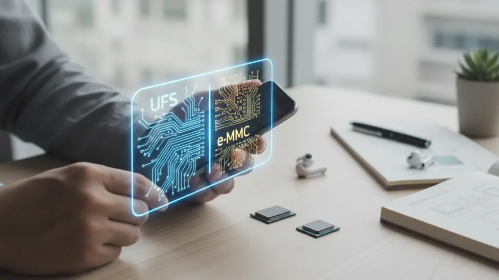Memória UFS vs. eMMC: Por que prestei atenção nisso antes de escolher meu celular atual