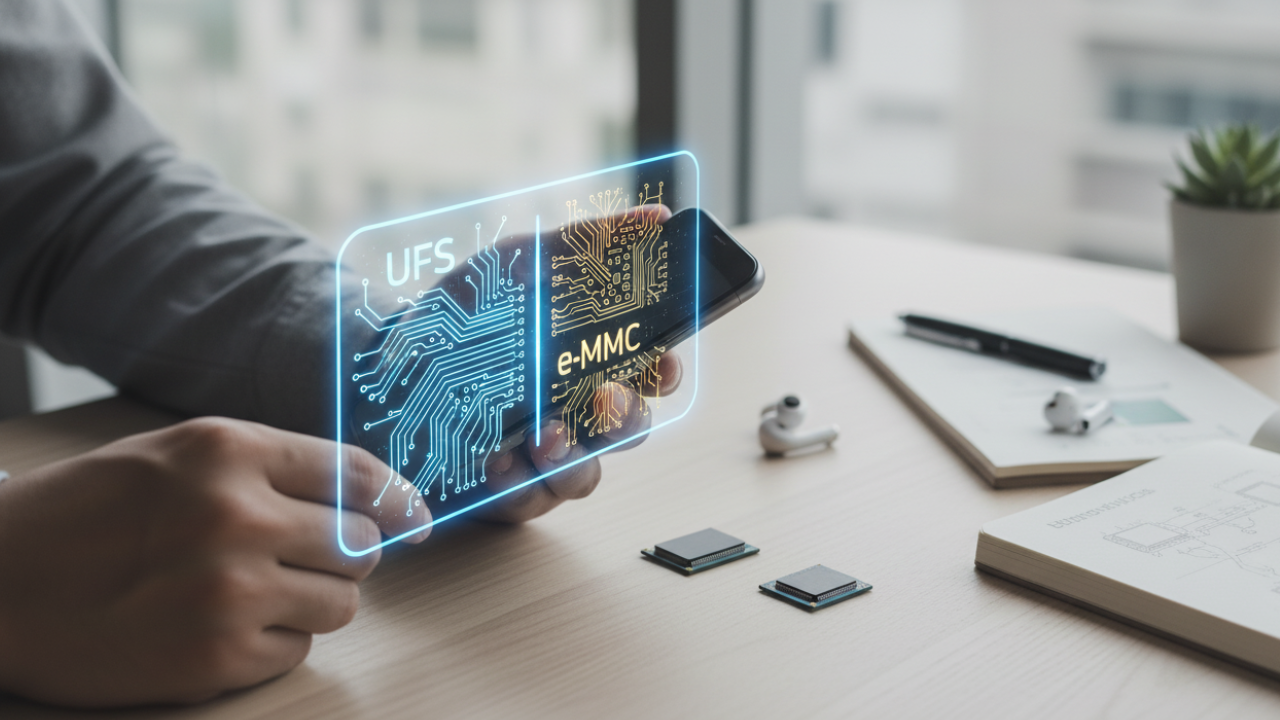 Memória UFS vs. eMMC: Por que prestei atenção nisso antes de escolher meu celular atual